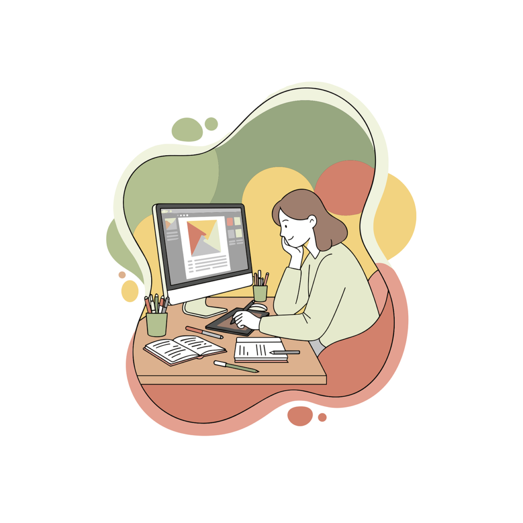 نماذج هوية تجارية توضح الألوان والخطوط وتطبيقات التصميم